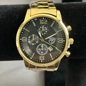 Men's Gold EVROS Chronograph Watch